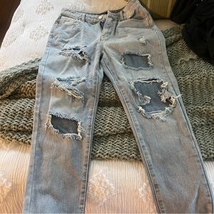 Nasty Gal School Day Distressed mom jeans - new with tags